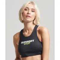 Superdry para mulher. WS311591A Soutien Core Active preto (L), Esportivo, Multisport, Polister Reciclado, Sustentável