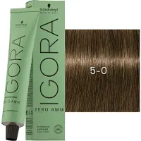 Schwarzkopf IGORA profissional ZERO Tintura permanente para cabelos AMM sem amônia cor 5-0 60 ml