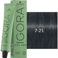 Schwarzkopf IGORA profissional ZERO Tintura capilar permanente AMM sem amônia cor 7-21 60 ml