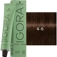 Schwarzkopf IGORA profissional ZERO Tintura capilar permanente AMM sem amônia cor 4-6 60 ml