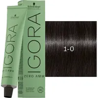 Schwarzkopf IGORA profissional ZERO Tintura capilar permanente AMM sem amônia cor 1-0 60 ml