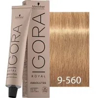 Schwarzkopf Profissional Igora Royal Absolutes - tintura permanente com colágeno, 60 ml 9-560 | Loiro Chocolate Dourado Extra Claro Naturale