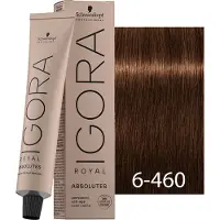 Schwarzkopf Profissional Igora Royal Absolutes - tintura permanente com colágeno, 60 ml 6-460 | Loiro Escuro Chocolate Bege Naturale