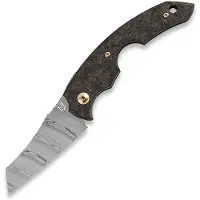 FOX Knives Virtus FX-541 DMG, Damasteel Carbon Fiber faca para cortar charutos
