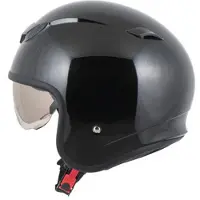 MTR Jet Sun II De Jato Capacete Preto/Metálico XL unissexo