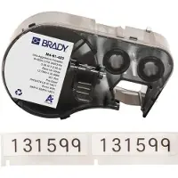 Brady M4-61-483 etiquetas de poliéster preto sobre branco 12,7 mm x 50,8 mm