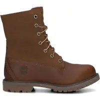 Timberland para mulher. TB18328R2421 Botins em pele com parte superior enrolada e forro castanho quente (41.5 W), Couro, Marrom, Plano, Cord