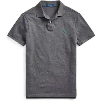 Ralph Lauren para homem. 710795080008 Polo de piquet Slim Fit cinza (M), Casual, Algodão, Manga curta