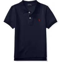 Ralph Lauren para menino. 322603252005 Pólo icónico em piqué azul-marinho (2años= 94/100cm), Casual, Algodão, Manga curta, moda infanti