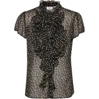 Saint tropez Blusa 'Lilja' preto / offwhite