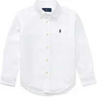 Ralph Lauren Camisas mangas comprida CAMIZA criancas - Branco - 5 ans