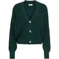 JDY Casaco de malha 'JDYJUSTY' bege / verde escuro / preto