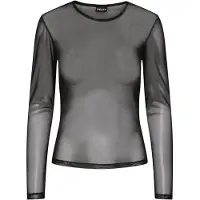 Pieces Camisa 'Ninni' preto / transparente