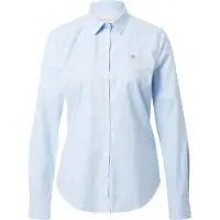 Gant para mulher. 4300141 Camisa Oxford de corte justo azul (34), Casual, Algodão, Manga comprida