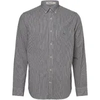 Gant para homem. 3000140 Camisa Poplin Regular Fit Banker Stripe preto (XL), Casual, Algodão, Manga comprida