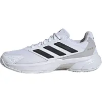 Adidas Sapatilha de desporto 'CourtJam Control 3' cinzento / preto / branco