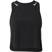 Nike Running - Vestuário trail corrida mulher - W Aeroswift Dri-Fit ADV Crop Tank Black White para Mulher - Tamanho XS - Preto