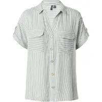 Vero Moda Blusa 'VMBumpy' verde escuro / branco
