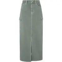 Pepe Jeans para mulher. PL901143 Saia Maxi Hw Clr verde (L), Casual, Denim, Algodão orgânico, Sustentável
