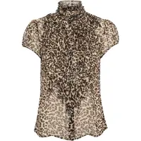 Saint tropez Blusa 'Lilja' estuque / castanho / preto