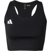 Adidas Top desportivo 'Adizero E' preto / branco