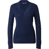 Ralph Lauren para mulher. 200888795008 Camisola de críquete em ponto de tranças marinho (M), Casual, Algodão, Manga comprida