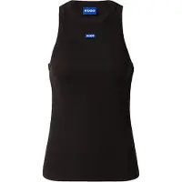 HUGO Top azure / preto / branco