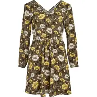 Vila Vestido 'KRISTINA' bege / amarelo claro / oliveira