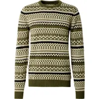 Blend Pullover creme / verde escuro / preto
