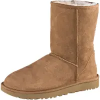 Ugg para mulher. 1016223 Clássico Curto Botas II chesnut (37), Couro, Marrom, Plano, Nenhum, Casual