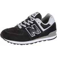 New Balance unisex para criança. GC574V1 Ténis 574 preto (21.5), Plano, Cordão, Casual, Esportivo, moda infantil