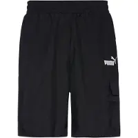 Puma Calças cargo 'Essentials' preto / branco