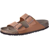 Birkenstock - Sandálias e chinelos mulher - Arizona Vegan Birkibuc Narrow Pecan para Mulher - Tamanho 38 - Rosa