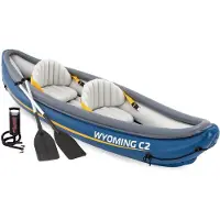 Colorbaby Canoa Insuflável Para 2 Pessoas Wyoming C2 Com Remos 307x89x53 Cm
