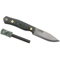 Casström No. 8 SFK 12827 Green Micarta com Firesteel, faca de bushcraft