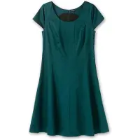 Sheego Vestido de cocktail verde escuro