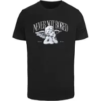 Mister tee Camisa 'Never Not Bored' preto / branco