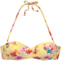 Sunseeker Top de biquíni turquesa / amarelo / rosa / branco