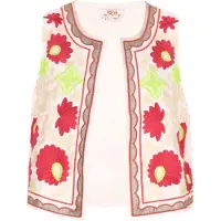 Usha Colete azul / verde / offwhite