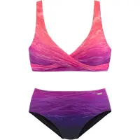 LASCANA Biquíni roxo / roxo escuro / rosa