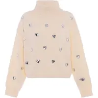 Faina Pullover prata / branco lã