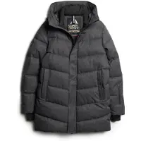 Superdry para homem. M5011980A Casaco acolchoado City Chevron cinzento (XXL), Casual, Cinza, Polister Reciclado, Sustentável
