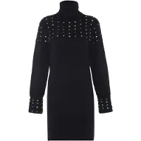 Faina Vestido de malha azul / verde claro / cor-de-rosa / preto