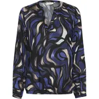 Kaffe Blusa 'Ditte' bege / índigo / preto