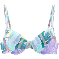 Venice beach Top de biquíni 'Varia' turquesa / azul claro / amarelo / roxo pastel