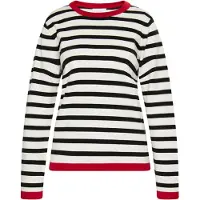 Usha Pullover azul escuro / vermelho / branco