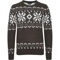 !Solid Pullover 'Norwig' cinzento / cinzento escuro / branco