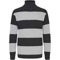 !Solid Pullover 'Serge' cinzento claro / cinzento escuro