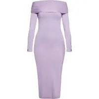 NAEMI Vestido de malha lavanda