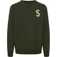 !Solid Sweatshirt bege / verde